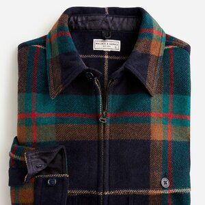 Wallace & Barnes Plaid Wool Work Shirt-Jacket - Men's M